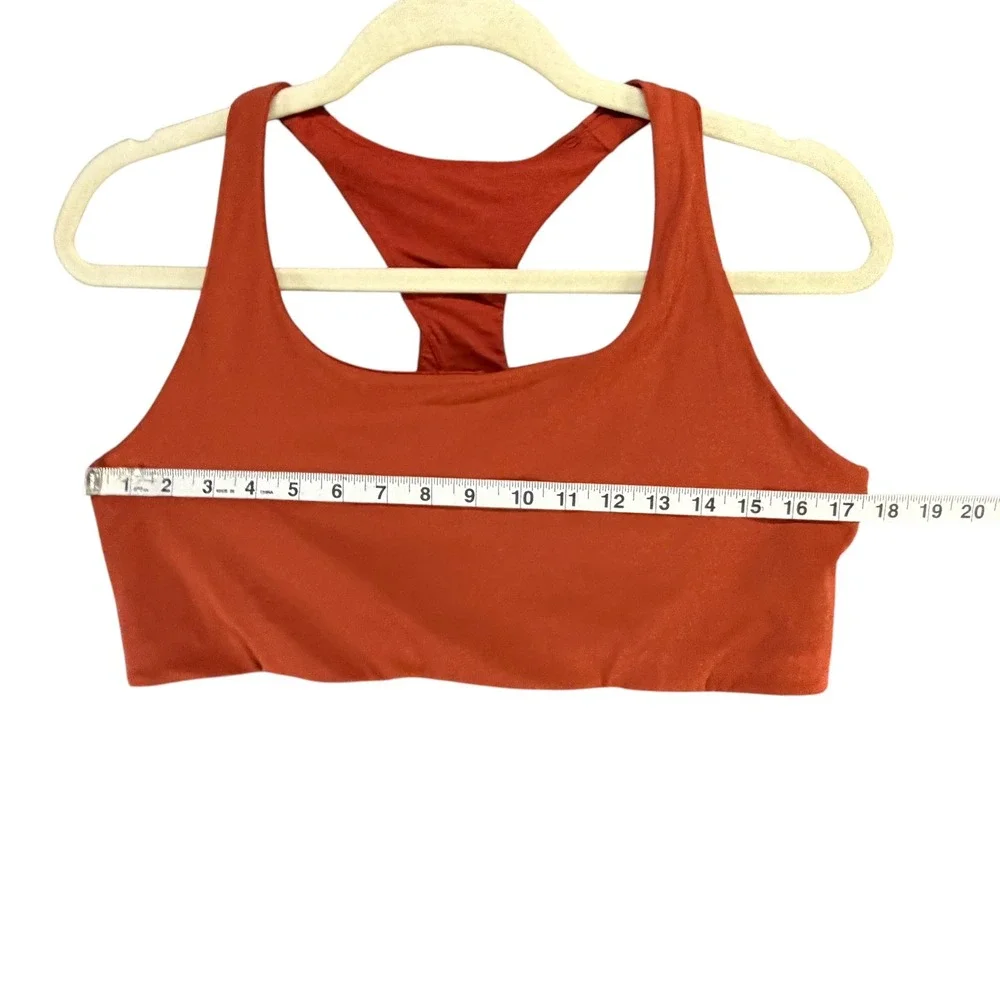 Lululemon Invigorate Bra Womens Size M Aztec Brick Orange High Support Racerback